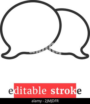 minimal editable stroke chat room icon Stock Vector