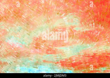 Background of an abstract sky either sunset or sunrise orange skyline with brushwork in the Van Gogh Starry Night style. Stock Vector