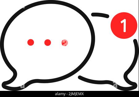 new message notification with bubbles Stock Vector