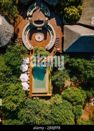 South Africa Kwazulu natal, luxury safari lodge in the bush of a Game ...