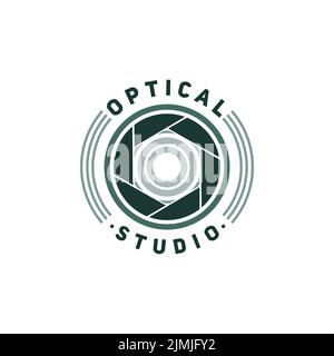 Camera Lens Logo With Initial O Design Inspiration Stock Vector