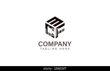 Letter MCF Logo, Three Letter Logo, Alphabet M C F Hexagon Shape Vector Icon Template Stock Vector