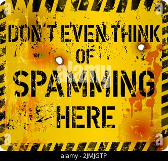 Grungy spam warning sign,vector illustration Stock Vector