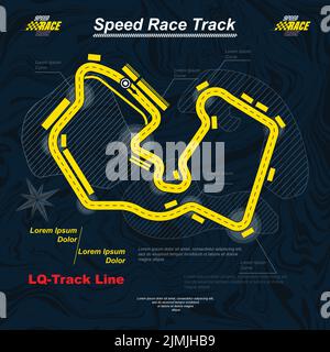 Dark race track banner Stock Vector