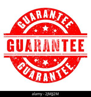 Vector guarantee stamp for business, red color Stock Vector
