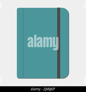 Notebook with elastic band. Vector illustration Stock Vector