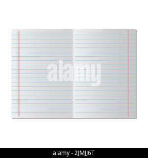 Lined paper blank sheet. Vector illustration Stock Vector