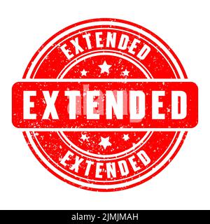 Extended rubber stamp on white background Stock Vector