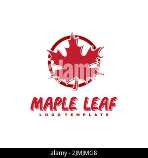Maple Leaf Icon Logo Design Inspiration Stock Vector