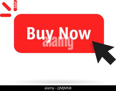 red buy now simple click button Stock Vector