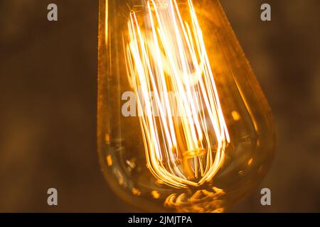 Close up of vintage filament light bulb Stock Photo