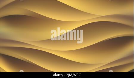 Golden Smooth Waves Stock Photo