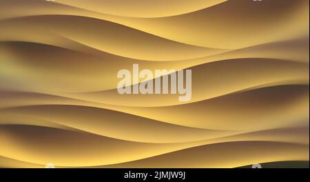 Golden Smooth Waves Stock Photo