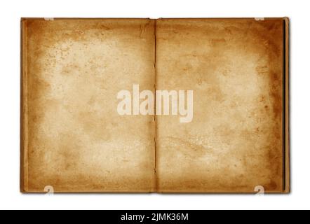 Old grunge open notebook Stock Photo