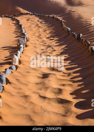 Path through sand dune Stock Photo