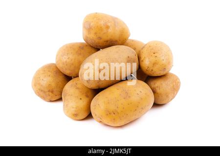 Fresh potatoes on a white background Stock Photo