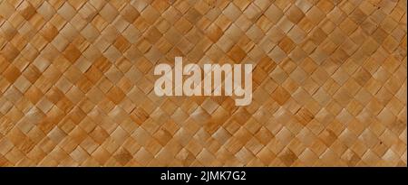 Brown braided reed texture background Stock Photo