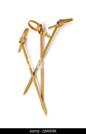 Bamboo cocktail pick isolated Stock Photo