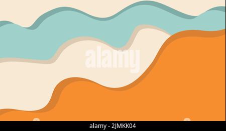 Abstract Wallpaper Like Clouds And Waves With Vintage Colors Stock Vector