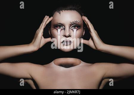 Creative image for Halloween - Dead woman without head Stock Photo