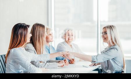 female oriented company job interview applicant Stock Photo