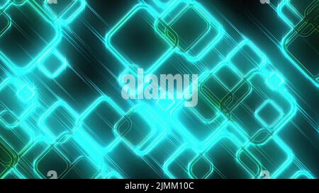 Glow squares and lines Stock Photo