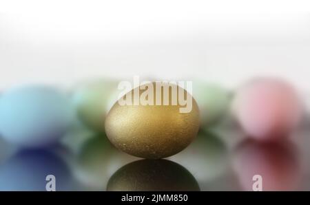 Close up of golden egg Stock Photo