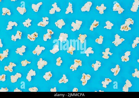 Flat lay popcorn composition cinema concept Stock Photo