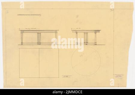 Messel Alfred (1853-1909), Gutshaus Mendelsohn-Bartholdy in Börnicke near Bernau. Conversion (1904-1904), tables, pencil, colored pencil colored on transparent, TU UB Plan collection inv. No. 13116 Stock Photo