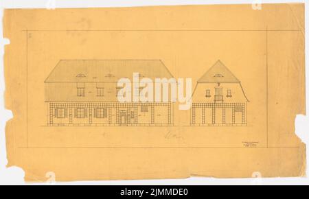 Messel Alfred (1853-1909), Gutshaus Mendelsohn-Bartholdy in Börnicke near Bernau. Conversion (1904-1904), Labor House: 2 Upper, Pencil on Transparent, TU UB Plan collection Inv. No. 13134 Stock Photo