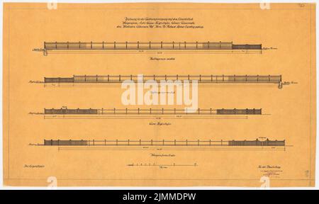 Messel Alfred (1853-1909), Villa Dr. Richard Schöne, Berlin-Grunewald (1907), fences 1: 100, ink, pencil on transparent, TU UB Plan collection inv. No. 13192 Stock Photo