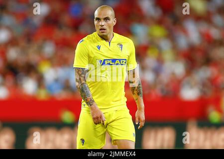 Pombo of Cadiz CF during the La Liga match between SD Huesca and