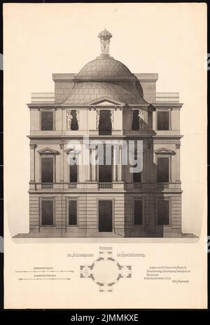 Polack, Langhans Belvedere in the Schlosspark in Berlin-Charlottenburg (1879): side view, floor plan. Material/technology N.N. recorded, 100.3 x 67.9 cm (including scan edges) Stock Photo