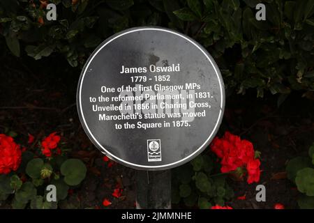 James Oswald MP Statue In George Square, Glasgow, Scotland Stock Photo ...