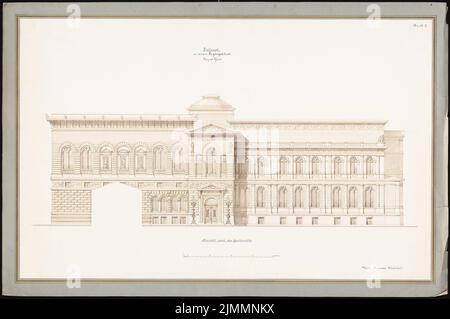 Orth August (1828-1901), lodge building Royal York, Berlin (1880-1880): Return view. Tusche watercolor on the box, 69 x 103.9 cm (including scan edges) Stock Photo