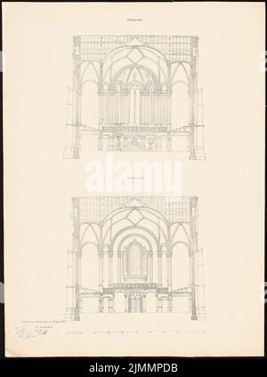 Orth August (1828-1901), Zionskirche, Berlin (25.04.1865): Choir and organ view. Light pressure, 70.1 x 52.1 cm (including scan edges) Stock Photo