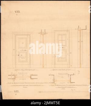 Raschdorff Julius (1823-1914), Berlin Cathedral (1901/1902): 2 doors in the imperial staircase. Light break watercolored on paper, 62.3 x 57.1 cm (including scan edges) Stock Photo