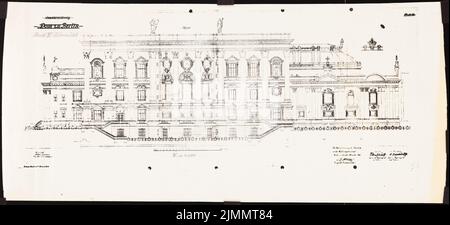 Raschdorff Julius (1823-1914), Berlin Cathedral (11/12.1909): Eastern view approx. 1: 200. Photo on paper, 31.2 x 68.4 cm (including scan edges) Stock Photo