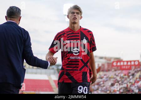 Charles De Ketelaere, AC Milan Vicenza, August, 6th 2022,  Romeo Menti Stadium  lr Vicenza Vs AC Milan Photo Luca Taddeo / Insidefoto  ITALY ONLY Stock Photo