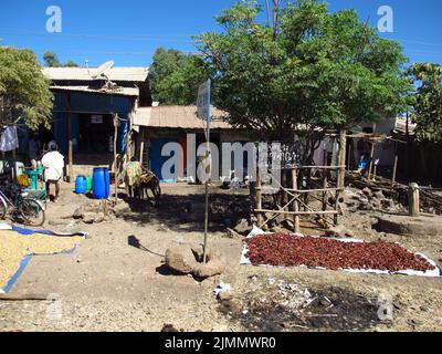 The small village in Ethiopia, Africa Stock Photo