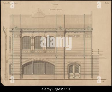 Jacobsthal Johann Eduard (1839-1902), Stadtbahn stop Bellevue, Berlin (1878): View. Tusche watercolor on the box, 46.8 x 60.5 cm (including scan edges) Stock Photo