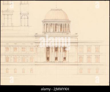 Lange Emil (1841-1926), Reichstag, Berlin. (?) (1872): Plan content N.N. detected. Pencil watercolored on paper, 30.5 x 39.1 cm (including scan edges) Stock Photo
