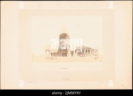 Lange Emil (1841-1926), Reichstag, Berlin (1872): cross-section. Photo on paper, 32.3 x 48.1 cm (including scan edges) Stock Photo