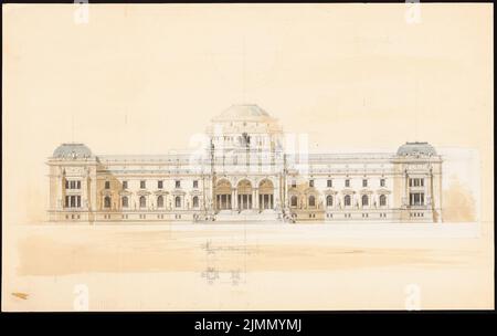 Lange Emil (1841-1926), Reichstag, Berlin (1872): View. Pencil watercolor on the box, 39.5 x 62.7 cm (including scan edges) Stock Photo