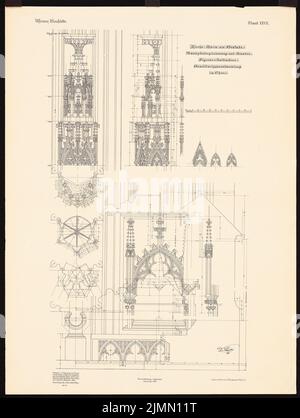 Luntz Victor (1840-1903), Maria Church am Gestade in Vienna (1888): Details of the Interior. Pressure on paper, 68 x 51.4 cm (including scan edges) Stock Photo