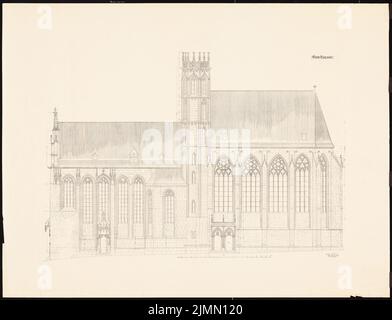 Luntz Victor (1840-1903), Maria Church am Gestade in Vienna (1888): Upper South facade. Pressure on paper, 50.8 x 66.5 cm (including scan edges) Stock Photo