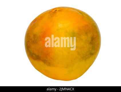 Yellow papaya fruit isolated on white background Stock Photo