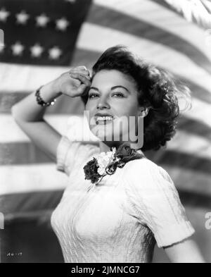 AVA GARDNER 1947 Patriotic Portrait publicity for Universal Pictures Stock Photo