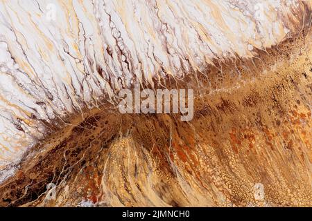 Abstract painting, beautiful picture with brown and white colors. Stock Photo