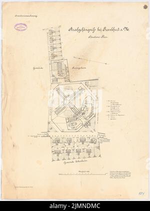 Endell Karl Friedrich (1843-1891), penalty prison in Frankfurt/Main (approx. 1888): Department 1: 1000. Lithograph, 71.2 x 53.3 cm (including scan edges) Stock Photo